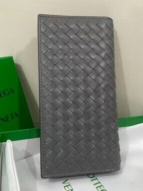 BOTTEGA VENETA BlACK Intrecciato NAPPA‎ LEATHER WALLET